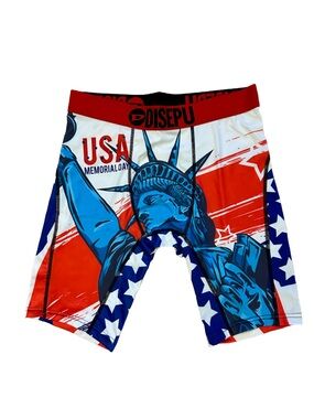 USA Memorial Day Athletic Shorts - Red, Blue, White